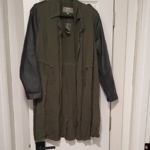 Torrid Olive Green Anorak with Black Accents